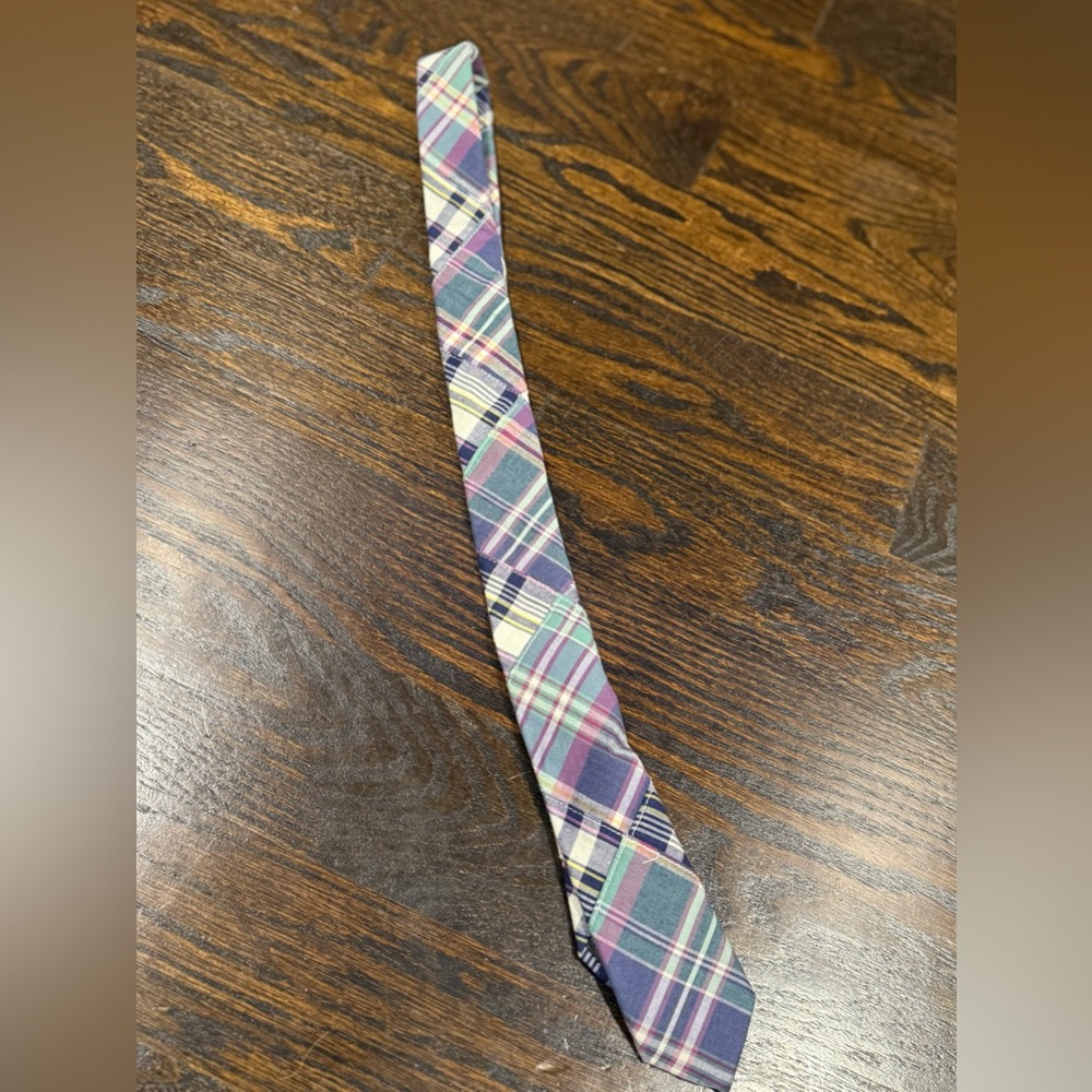 New Crewcuts by J. Crew Patch Madras Plaid Boy’s Tie